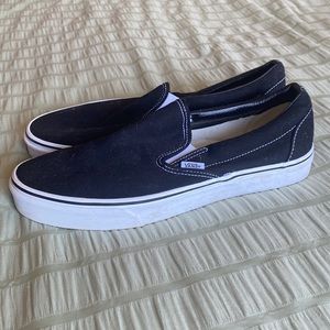 Mens Black Slip On Vans (Basically New)